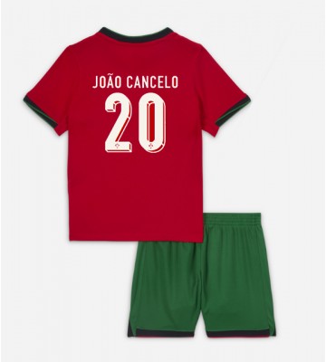Portugal Joao Cancelo #20 Replika Babytøj Hjemmebanesæt Børn EM 2024 Kortærmet (+ Korte bukser)